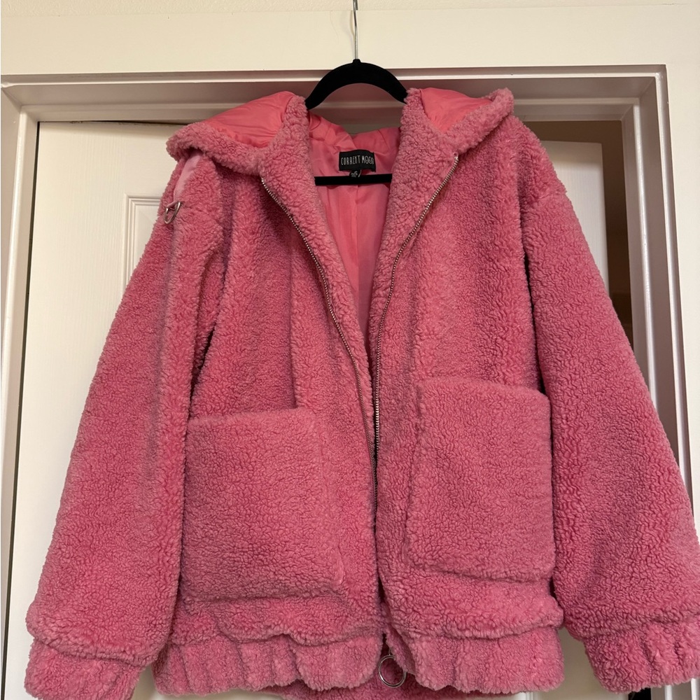 Dolls Kill Current Mood Teenage Kicks Hooded Sherpa Jacket